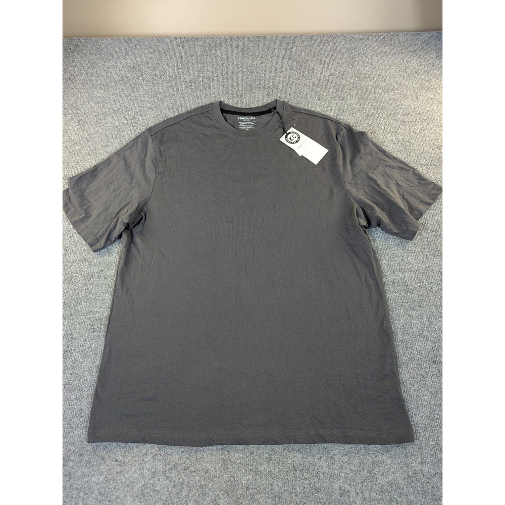 Kenneth Cole New York Mens Classic Fit Tee Gray Cotton Shirt XL NWT #2477